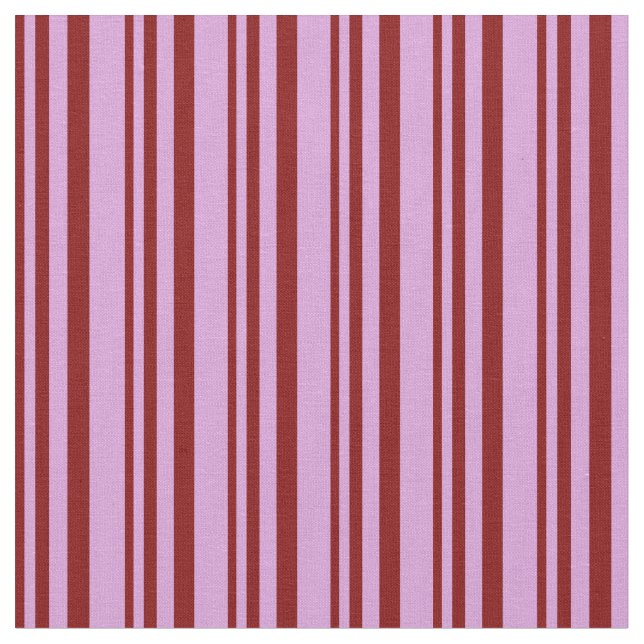 Maroon and Plum Lines/Stripes Pattern Fabric (Close Up)