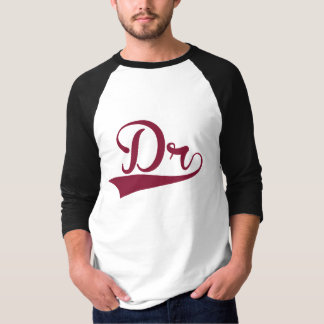 Maroon and White Doctor Long Sleeved Ragland Shirt