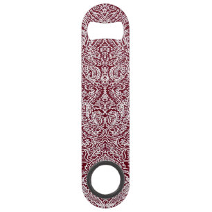 Maroon and White Lace Detailed Swirls Henna Look