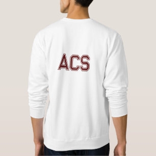 Maroon and White School Varsity Letters Sweatshirt