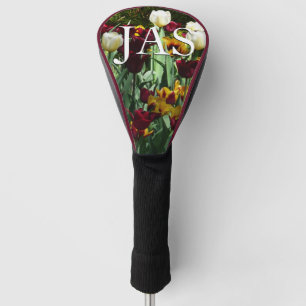 Maroon and Yellow Tulips Colourful Floral Golf Head Cover