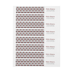 Maroon Argyle Aggies Wrap Around Label