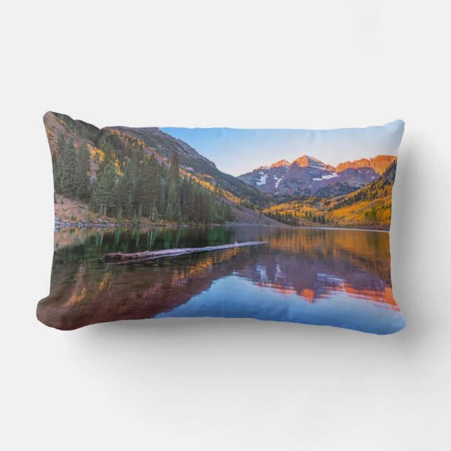 Maroon Bells Alpen Glow Lumbar Cushion (Front)