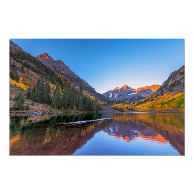 Maroon Bells Alpen Glow Poster (Front)