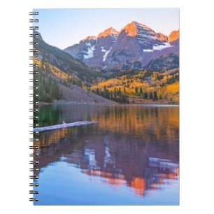 Maroon Bells Alpen Glow Spiral Notebook