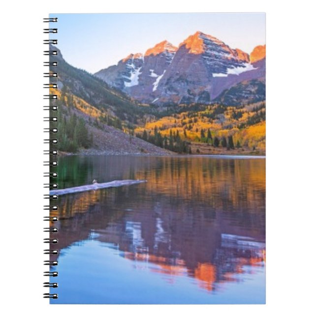 Maroon Bells Alpen Glow Spiral Notebook (Front)
