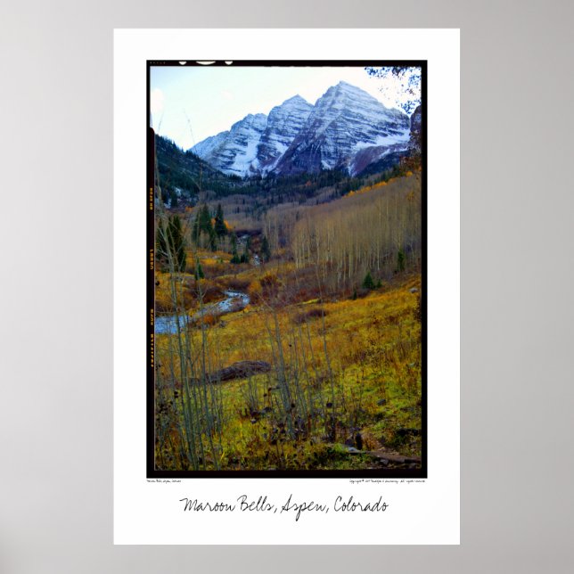Maroon Bells, Aspen, Colorado Poster (Front)