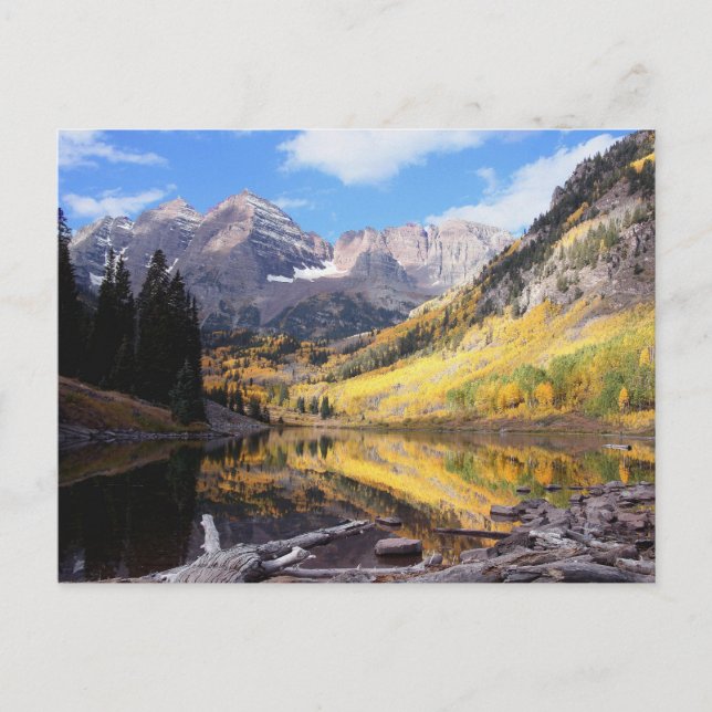 Maroon Bells Colorado Autumn Postcard (Front)
