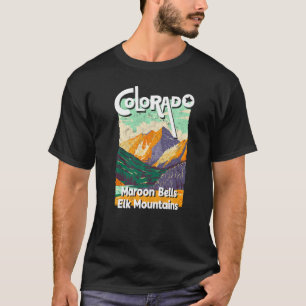Maroon Bells Colorado Elk Mountains Rocky Mountain T-Shirt