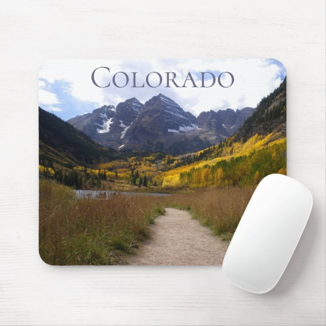 Maroon Bells Colorado Souvenir Mouse Pad (With Mouse)