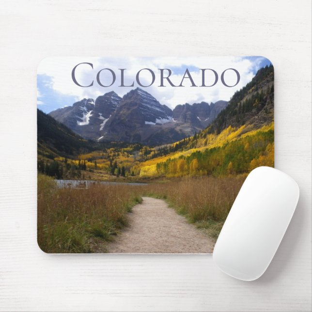 Maroon Bells Colorado Travel  Mouse Pad (With Mouse)
