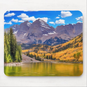 Maroon Bells in Aspen, Colorado Mouse Pad