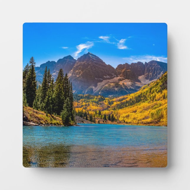 Maroon Bells in Aspen, Colorado Plaque (Front)