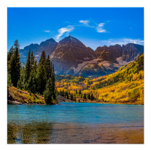 Maroon Bells in Aspen, Colorado Poster