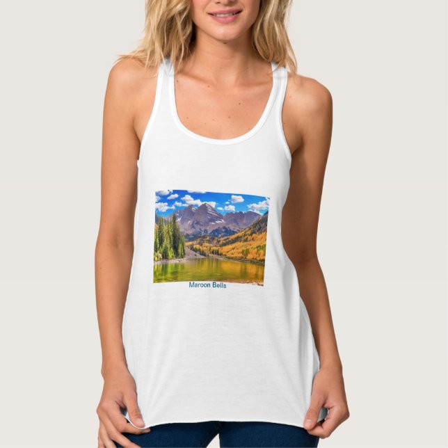Maroon Bells in Aspen, Colorado Singlet (Front)