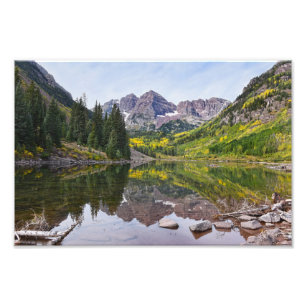 Maroon Bells in Autumn, Colorado Photo Print