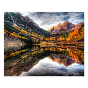 Maroon Bells Morning 10" x 8" Photo Print