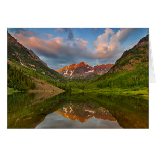 Maroon Bells Reflect Into Calm Maroon Lake 2
