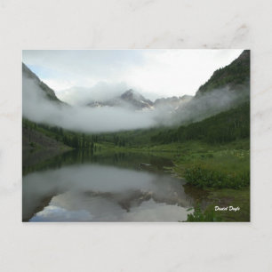 Maroon Bells Series #2, Cloud Reflection. Postcard