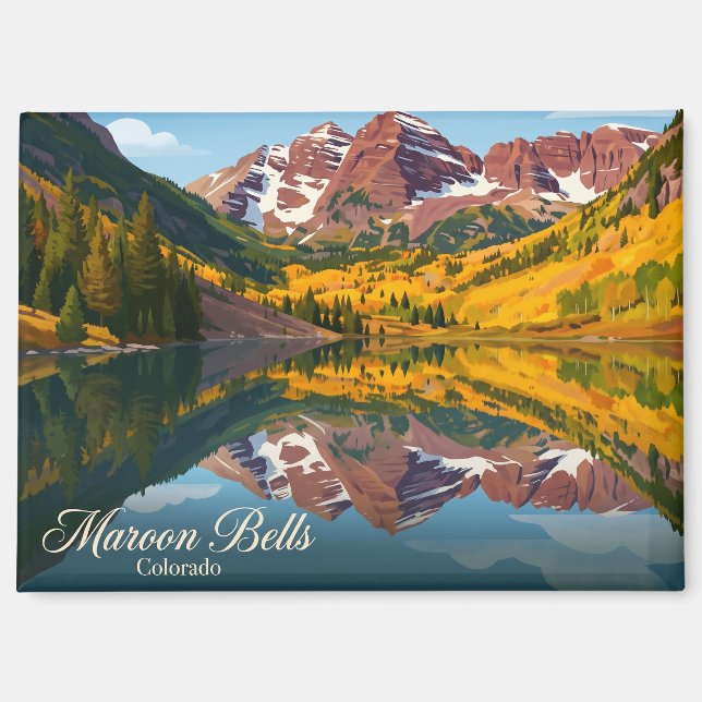 Maroon Bells USA Magnet (Front)