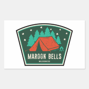 Maroon Bells Wilderness Camping Rectangular Sticker