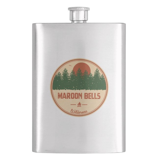 Maroon Bells Wilderness Hip Flask (Front)