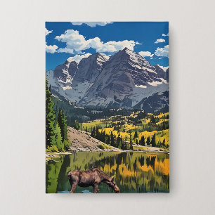 Maroon Bells with Moose