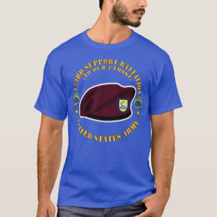 Maroon Beret FLash DUI 173rd Support Battalion To T-Shirt