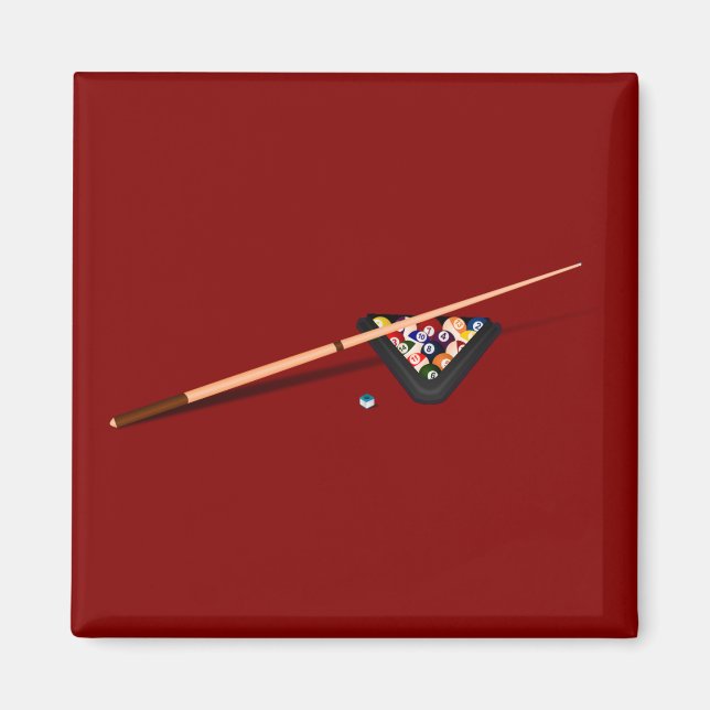Maroon Billiard Table Regulation Magnet (Front)