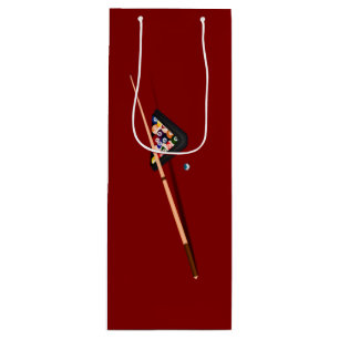 Maroon Billiard Table Wine Gift Bag