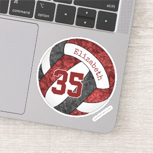 maroon black girly volleyball team colours