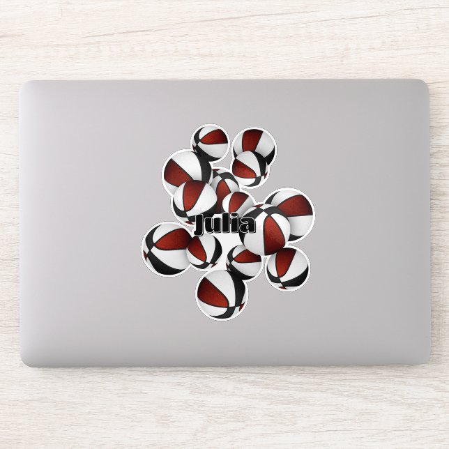 maroon black team colors basketballs player name (Computer)