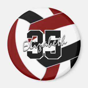 maroon black volleyball team colours gifts magnet