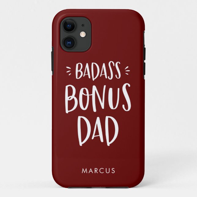 Maroon Bonus Dad Stepfather Personalised Stepdad Case-Mate iPhone Case (Back)