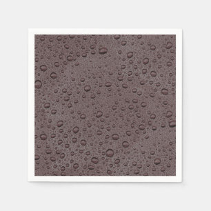 Maroon brown water droplets napkin