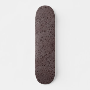 Maroon brown water droplets skateboard
