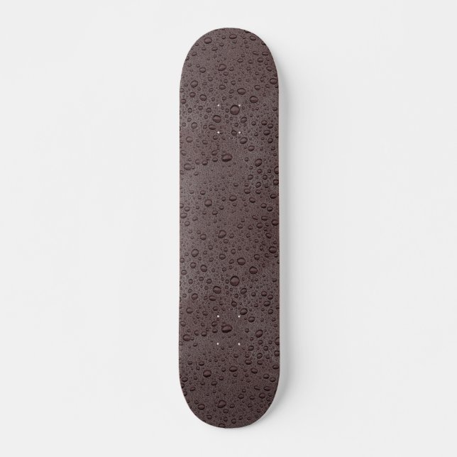 Maroon brown water droplets skateboard (Front)