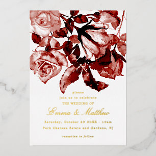 Maroon Burgundy Gold Rustic Wild Elegance Wedding