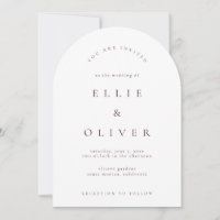 Maroon Burgundy & White Boho Arch Modern Wedding