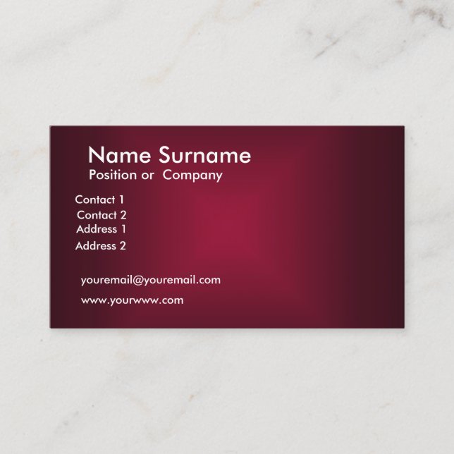 Maroon Business Card (Front)