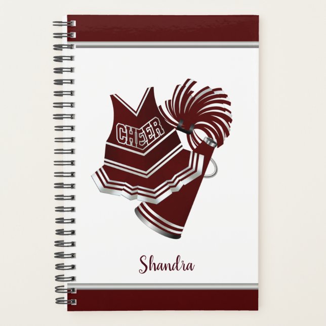 Maroon Cheerleader Planner (Front)