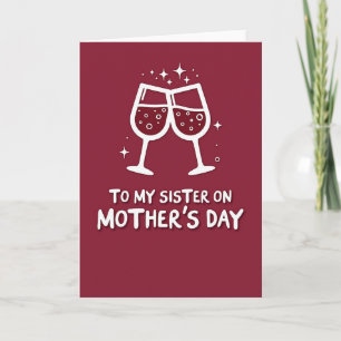 Maroon Cheers Mothers Day Card