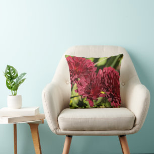 Maroon Chrysanthemums Cushion