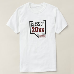 Maroon Class Year Speech Bubble T-Shirt