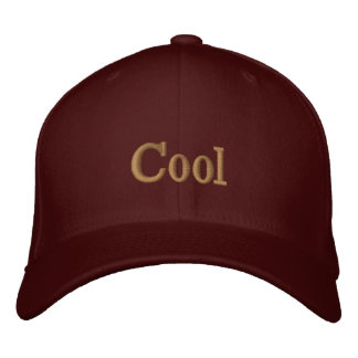 Maroon Colour Flexfit Wool Cool Text Name Embroidered Hat