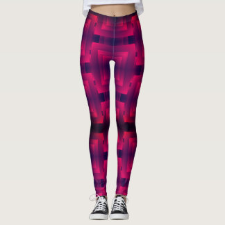 Maroon colour geometric simple design leggings