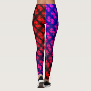 Maroon colour geometric simple design leggings