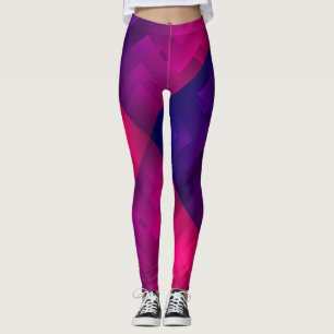 Maroon colour geometric simple design leggings
