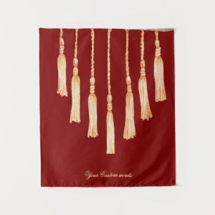 Maroon Colour Minimalist Decorative Wall Tapestry