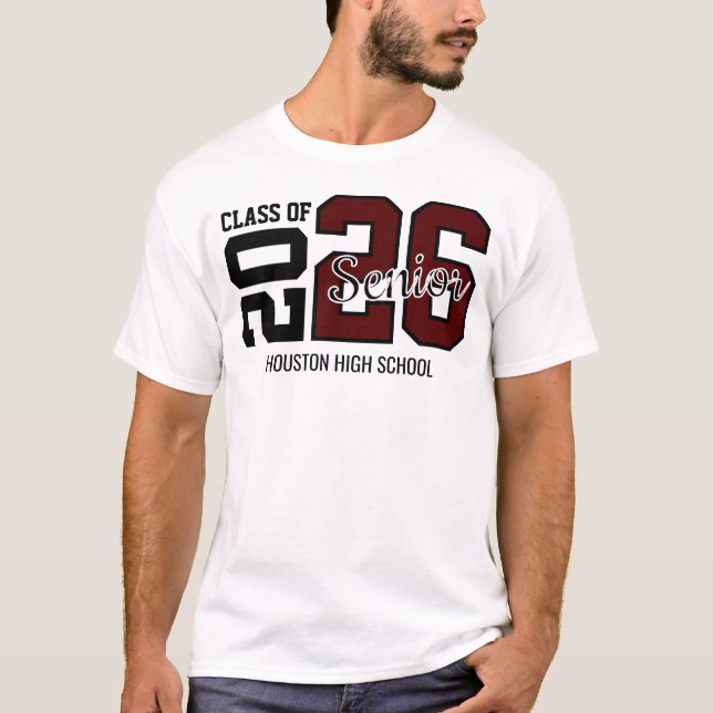 Maroon Congrats Graduation T-Shirt (Front)
